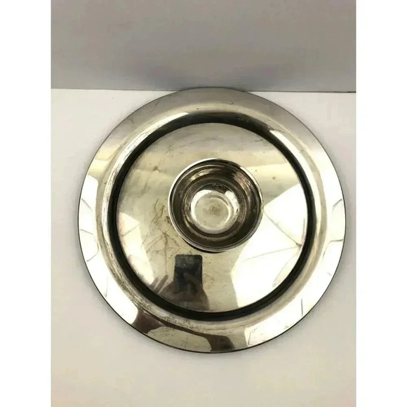 VTG WM Rogers Silver Round  Chip Dip Serving Platter 14" - Picture 6 of 6